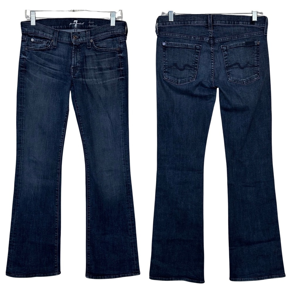 7 For All Mankind The Lexie Bootcut Petite Midrise Dark Wash Boot Jeans 28P